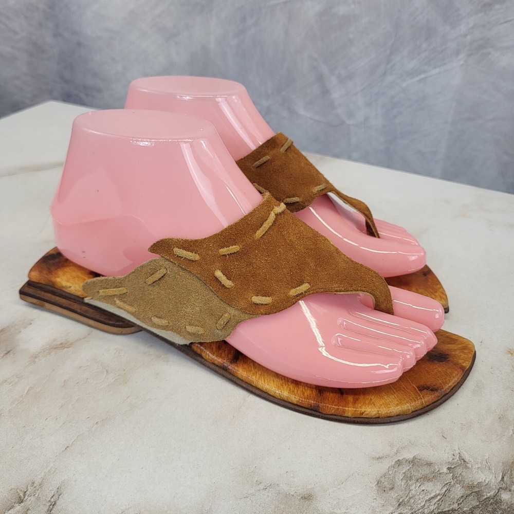 Ce Fou Shoo Hand Made Boho Style Sandals Women's 6.5 Tan
